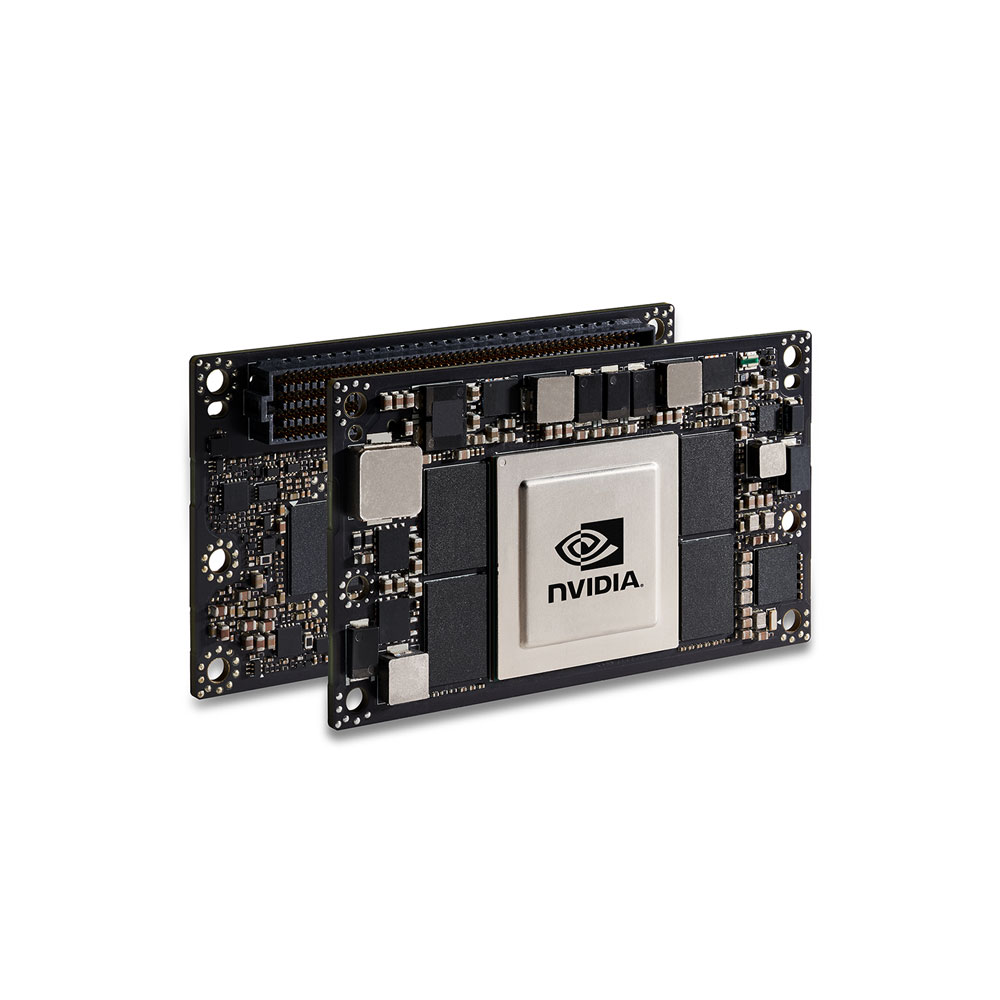 nVidia Jetson TX2 co-processor module circuit boards for Subnero underwater modems, showing the NVIDIA Pascal GPU chip