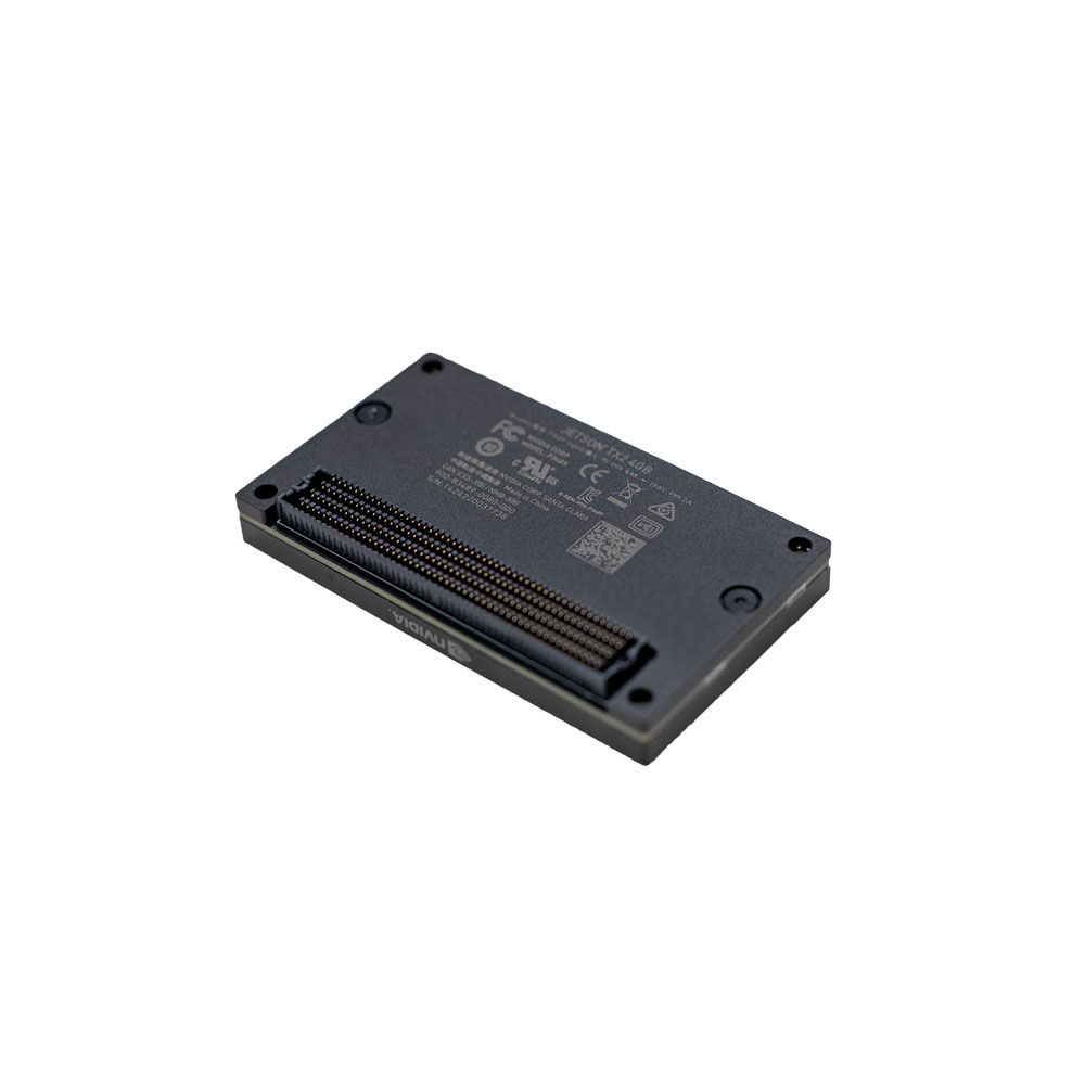 nVidia Jetson TX2 co-processor module for Subnero underwater modems, shown from below displaying its high-density edge connector