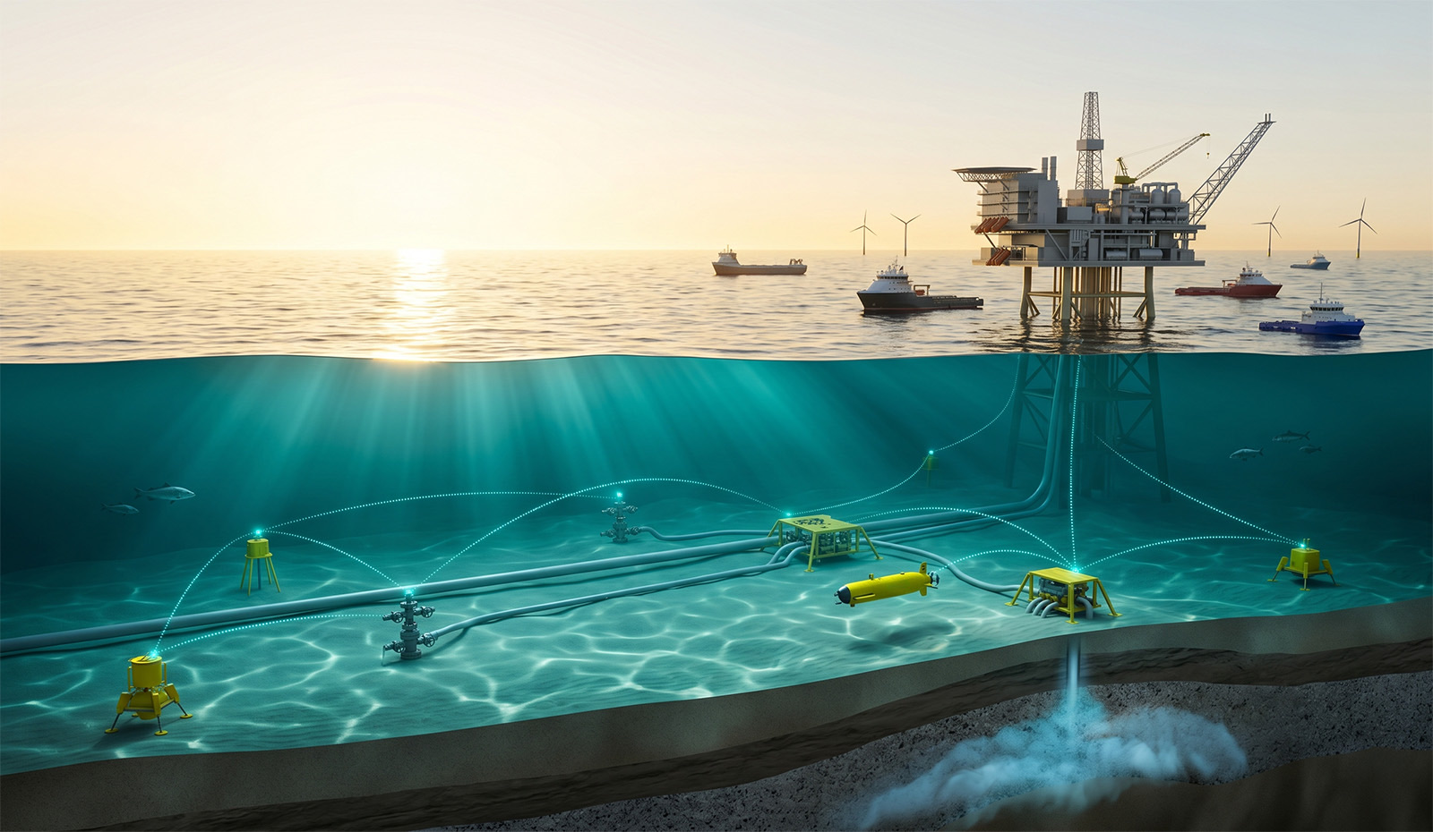 Long term subsea monitoring of a carbon capture and storage site with a persistent seabed sensor network