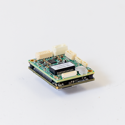 Subnero Gen4x co-processor module shown at an angle, highlighting the connector headers used to interface with the modem's main board