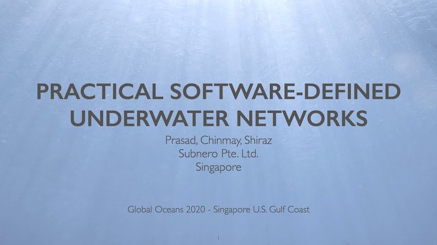 Subnero tutorial session at Global Oceans 2020 virtual event