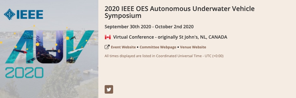 IEEE OES AUV 2020 symposium details